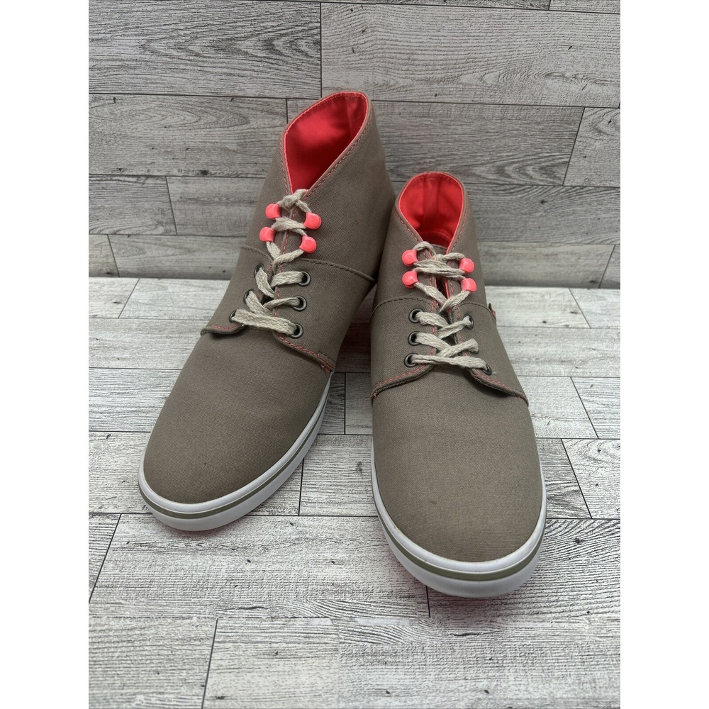 Vans Mid Top Light‎ Brown Hot Pink Canvas VN-OSDV8X2-Women's Shoes Sz 8.5